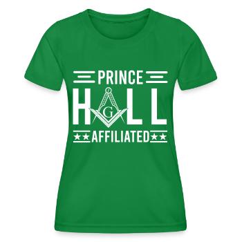 Freimaurer Winkel & Zirkel FREEMASON Prince Hall - Frauen Funktions-T-Shirt - Kelly Green - Vorne - AI Model Female 172 dark (172cm)
