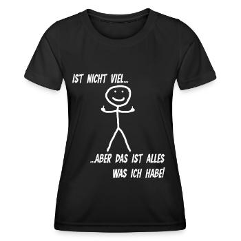 Ist nicht viel aber alles was ich hab Mittelfinger - Frauen Funktions-T-Shirt - Schwarz - Vorne - AI Model Female 172 light (172cm)