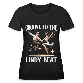 Lindy Hop Dancer Swinging Dancing Swing Dance - Women's Functional T-Shirt - black - Front - AI Model Female 172 light (172cm)