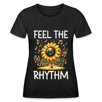 Songtexte Musikliebhaber Songwriter Musikfestival - Frauen Funktions-T-Shirt - Schwarz - Vorne - AI Model Female 172 light (172cm)