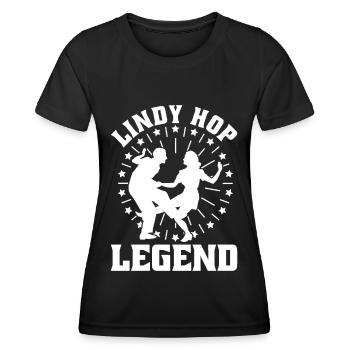 Lindy Hop Tänzer Swing Tanzpaar Swing Dance - Frauen Funktions-T-Shirt - Schwarz - Vorne - AI Model Female 172 light (172cm)