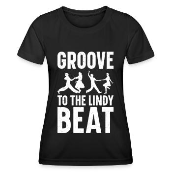 Lindy Hop Tänzer Swing Tanzpaar Swing Dance - Frauen Funktions-T-Shirt - Schwarz - Vorne - AI Model Female 172 light (172cm)