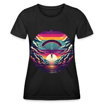 Fallschirmspringer Fallschirmspringen - Frauen Funktions-T-Shirt - Schwarz - Vorne - AI Model Female 172 light (172cm)