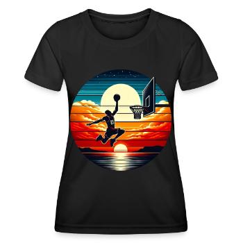 Basketball Basketballer - Frauen Funktions-T-Shirt - Schwarz - Vorne - AI Model Female 172 light (172cm)