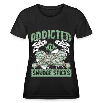 Smudging Smudge Spiritual Healing Incense - Women's Functional T-Shirt - black - Front - AI Model Female 172 light (172cm)