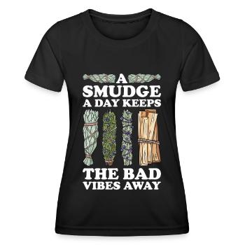 Smudging Smudge Spiritual Healing Incense - Women's Functional T-Shirt - black - Front - AI Model Female 172 light (172cm)