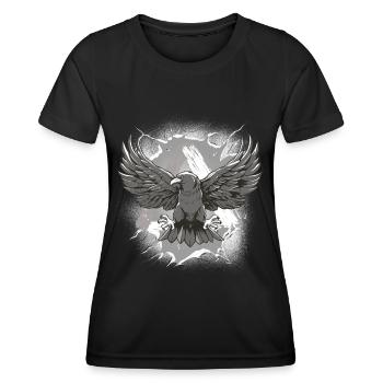 Halloween Corbeau Corbeau Oiseaux occultes - T-shirt sport Femme - noir - Devant - AI Model Female 172 light (172cm)