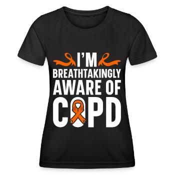 COPD Awareness Lung Disease COPD Krieger - Women's Functional T-Shirt - black - Front - AI Model Female 172 light (172cm)
