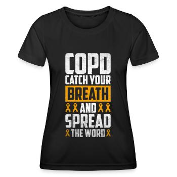 COPD Awareness Lung Disease COPD Krieger - Women's Functional T-Shirt - black - Front - AI Model Female 172 light (172cm)