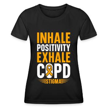 COPD Awareness Lung Disease COPD Krieger - Women's Functional T-Shirt - black - Front - AI Model Female 172 light (172cm)