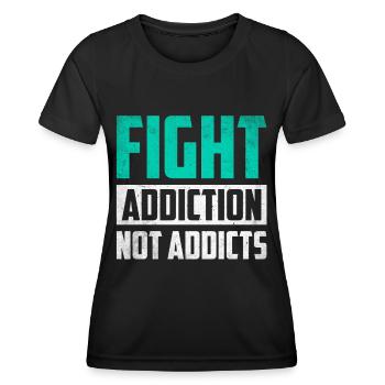 Awareness of Addiction Prevention Addiction - Women's Functional T-Shirt - black - Front - AI Model Female 172 light (172cm)