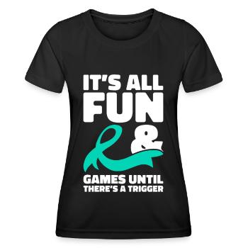 Awareness of Addiction Prevention Addiction - Women's Functional T-Shirt - black - Front - AI Model Female 172 light (172cm)