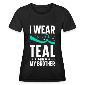 Sensibilisation à la prévention de la toxicomanie Toxicomanie - T-shirt sport Femme - noir - Devant - AI Model Female 172 light (172cm)