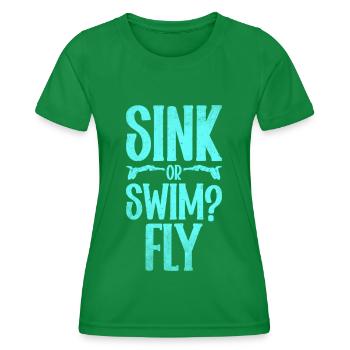 Schwimmen Wassersport Pool Schwimmsport Schwimmer - Frauen Funktions-T-Shirt - Kelly Green - Vorne - AI Model Female 172 dark (172cm)
