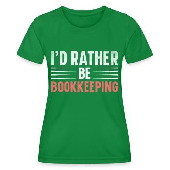Comptabilité Comptable Financier Profession de comptable - T-shirt sport Femme - vert - Devant - AI Model Female 172 dark (172cm)