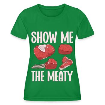 Metzger Fleischer Metzgerei Fleischerei - Frauen Funktions-T-Shirt - Kelly Green - Vorne - AI Model Female 172 dark (172cm)