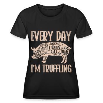 Boucherie, boucherie, boucherie, boucherie - T-shirt sport Femme - noir - Devant - AI Model Female 172 light (172cm)