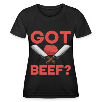 Boucherie, boucherie, boucherie, boucherie - T-shirt sport Femme - noir - Devant - AI Model Female 172 light (172cm)