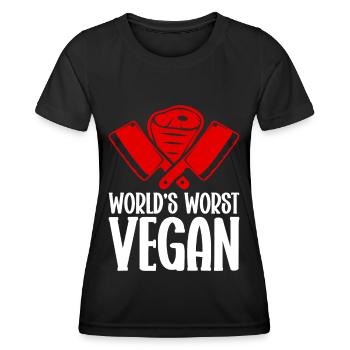 Boucherie, boucherie, boucherie, boucherie - T-shirt sport Femme - noir - Devant - AI Model Female 172 light (172cm)