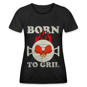 Grillades Barbecue Grillades de fête Barbecue professionnel - T-shirt sport Femme - noir - Devant - AI Model Female 172 light (172cm)