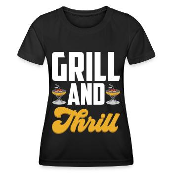 Grillades Barbecue Grillades de fête Barbecue professionnel - T-shirt sport Femme - noir - Devant - AI Model Female 172 light (172cm)