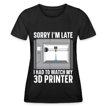 3D Drucker Filament 3D Drucken 3D Druck 3D Printer - Frauen Funktions-T-Shirt - Schwarz - Vorne - AI Model Female 172 light (172cm)