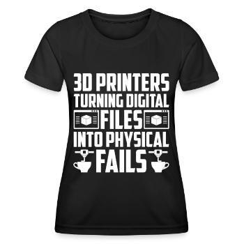 3D Drucker Filament 3D Drucken 3D Druck 3D Printer - Frauen Funktions-T-Shirt - Schwarz - Vorne - AI Model Female 172 light (172cm)