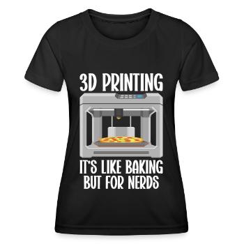3D Drucker Filament 3D Drucken 3D Druck 3D Printer - Frauen Funktions-T-Shirt - Schwarz - Vorne - AI Model Female 172 light (172cm)