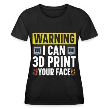 3D Drucker Filament 3D Drucken 3D Druck 3D Printer - Frauen Funktions-T-Shirt - Schwarz - Vorne - AI Model Female 172 light (172cm)
