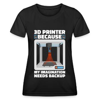 3D Drucker Filament 3D Drucken 3D Druck 3D Printer - Frauen Funktions-T-Shirt - Schwarz - Vorne - AI Model Female 172 light (172cm)