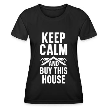 Agent immobilier Courtier immobilier Agent immobilier Agent immobilier - T-shirt sport Femme - noir - Devant - AI Model Female 172 light (172cm)