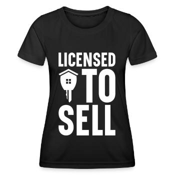 Agent immobilier Courtier immobilier Agent immobilier Agent immobilier - T-shirt sport Femme - noir - Devant - AI Model Female 172 light (172cm)