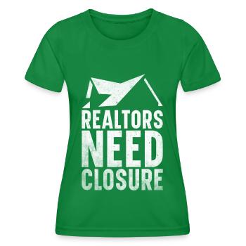 Immobilienmakler Haus Makler Hausmakler Immobilien - Frauen Funktions-T-Shirt - Kelly Green - Vorne - AI Model Female 172 dark (172cm)
