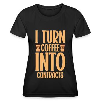 Agent immobilier Courtier immobilier Agent immobilier Agent immobilier - T-shirt sport Femme - noir - Devant - AI Model Female 172 light (172cm)
