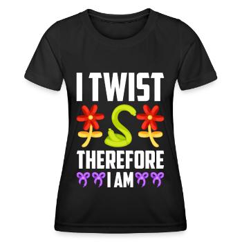 Balloon Twister Ballonkünstler Ballontiere - Frauen Funktions-T-Shirt - Schwarz - Vorne - AI Model Female 172 light (172cm)