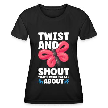 Balloon Twister Ballonkünstler Ballontiere - Frauen Funktions-T-Shirt - Schwarz - Vorne - AI Model Female 172 light (172cm)