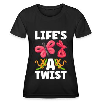Balloon Twister Ballonkünstler Ballontiere - Frauen Funktions-T-Shirt - Schwarz - Vorne - AI Model Female 172 light (172cm)