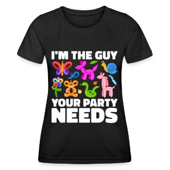 Balloon Twister Ballonkünstler Ballontiere - Frauen Funktions-T-Shirt - Schwarz - Vorne - AI Model Female 172 light (172cm)