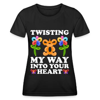 Balloon Twister Ballonkünstler Ballontiere - Frauen Funktions-T-Shirt - Schwarz - Vorne - AI Model Female 172 light (172cm)