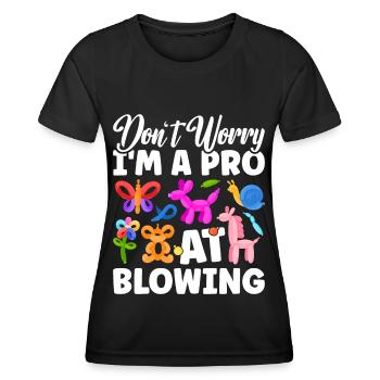 Balloon Twister Ballonkünstler Ballontiere - Frauen Funktions-T-Shirt - Schwarz - Vorne - AI Model Female 172 light (172cm)
