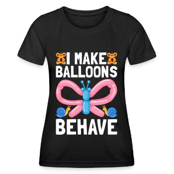 Balloon Twister Ballonkünstler Ballontiere - Frauen Funktions-T-Shirt - Schwarz - Vorne - AI Model Female 172 light (172cm)