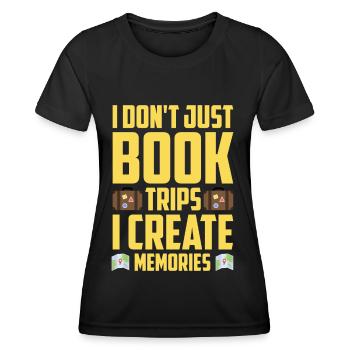 Commis au tourisme Agence de voyages - T-shirt sport Femme - noir - Devant - AI Model Female 172 light (172cm)