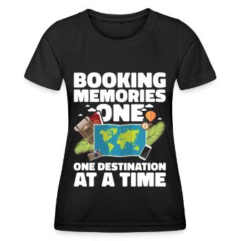 Commis au tourisme Agence de voyages - T-shirt sport Femme - noir - Devant - AI Model Female 172 light (172cm)
