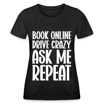 Commis au tourisme Agence de voyages - T-shirt sport Femme - noir - Devant - AI Model Female 172 light (172cm)