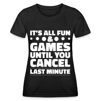 Commis au tourisme Agence de voyages - T-shirt sport Femme - noir - Devant - AI Model Female 172 light (172cm)