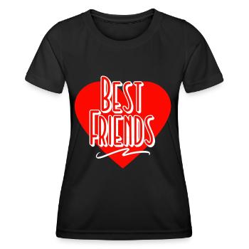 Meilleurs ami - T-shirt sport Femme - noir - Devant - AI Model Female 172 light (172cm)