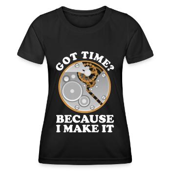 Horloger Horloger Horologues - T-shirt sport Femme - noir - Devant - AI Model Female 172 light (172cm)