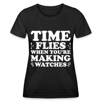 Horloger Horloger Horologues - T-shirt sport Femme - noir - Devant - AI Model Female 172 light (172cm)