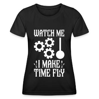 Horloger Horloger Horologues - T-shirt sport Femme - noir - Devant - AI Model Female 172 light (172cm)