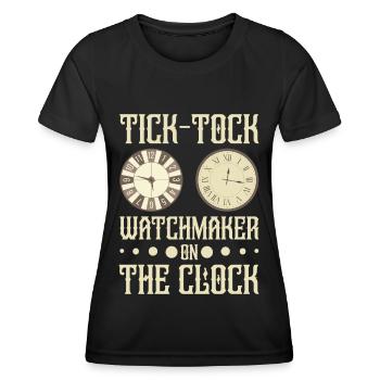 Horloger Horloger Horologues - T-shirt sport Femme - noir - Devant - AI Model Female 172 light (172cm)